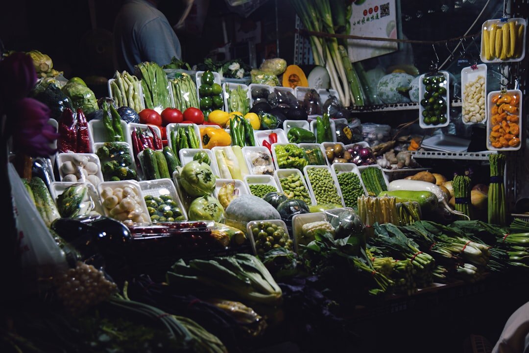 fresh vegetables at market