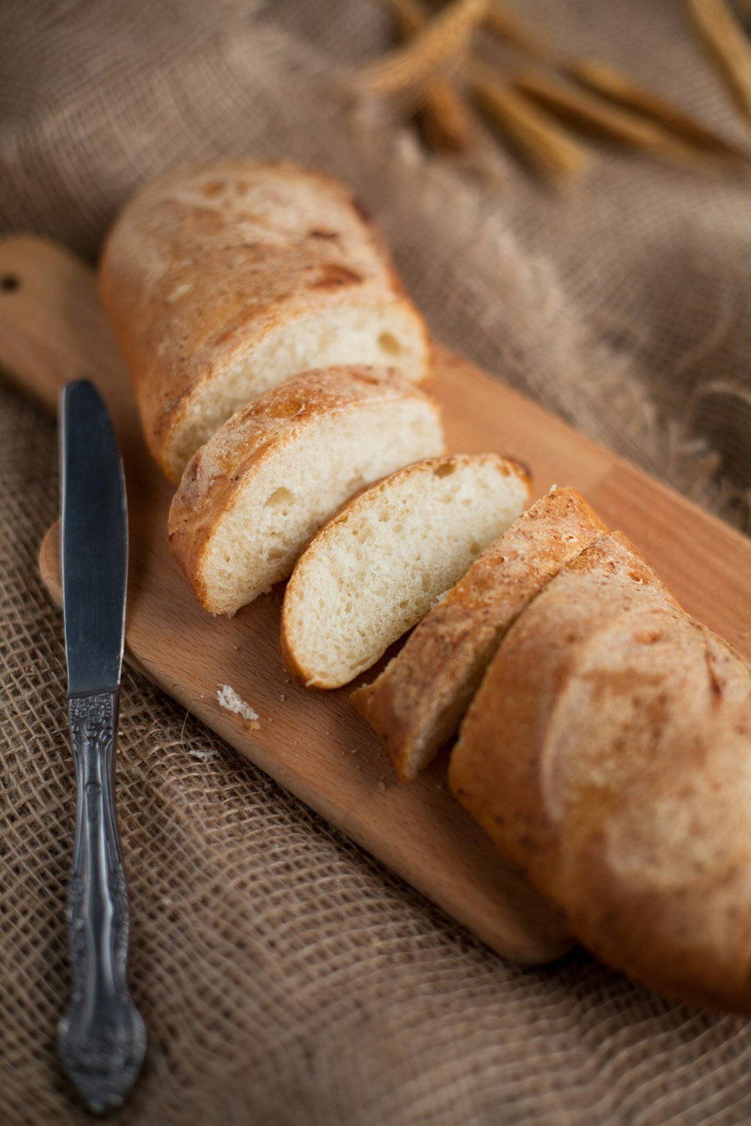 sliced homemade bread