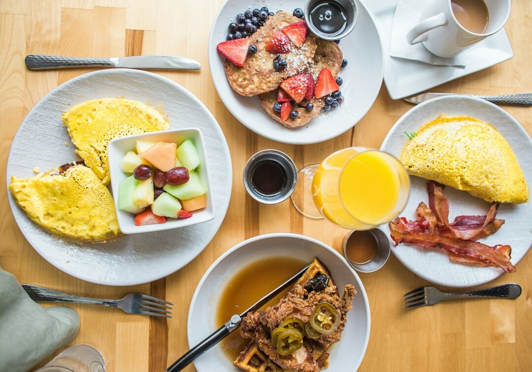healthy breakfast family table