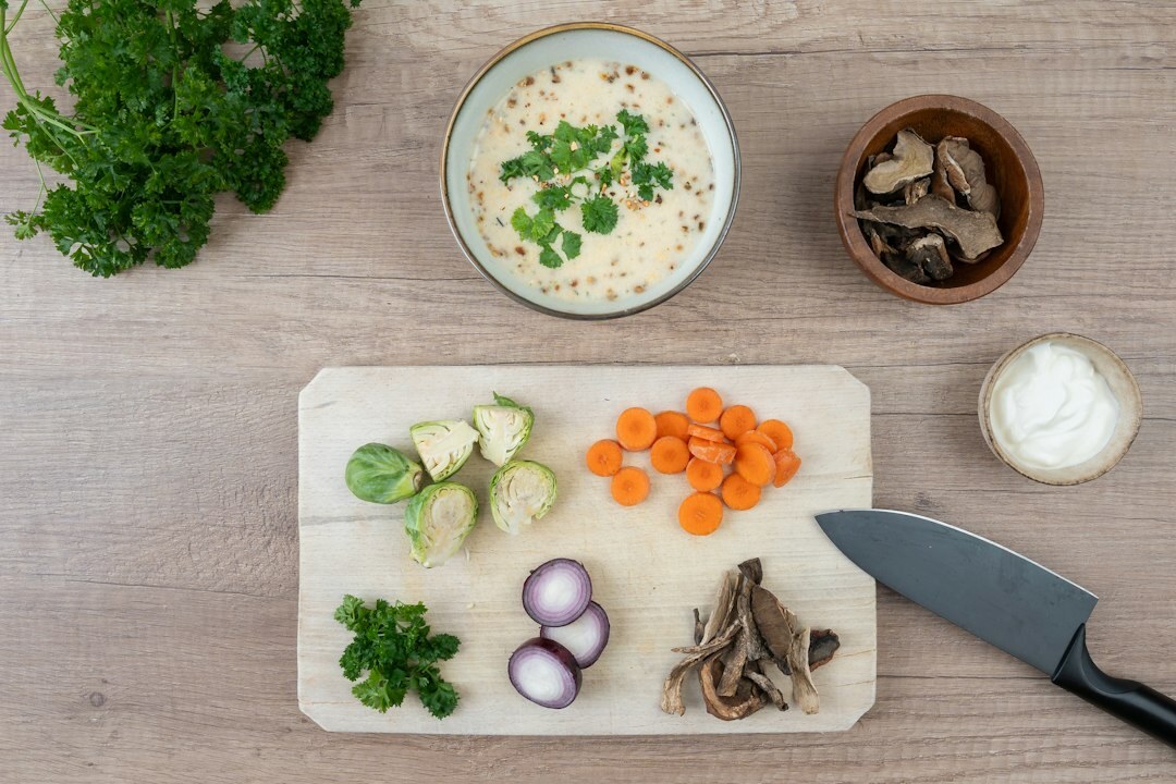 cooking soup in kitchen